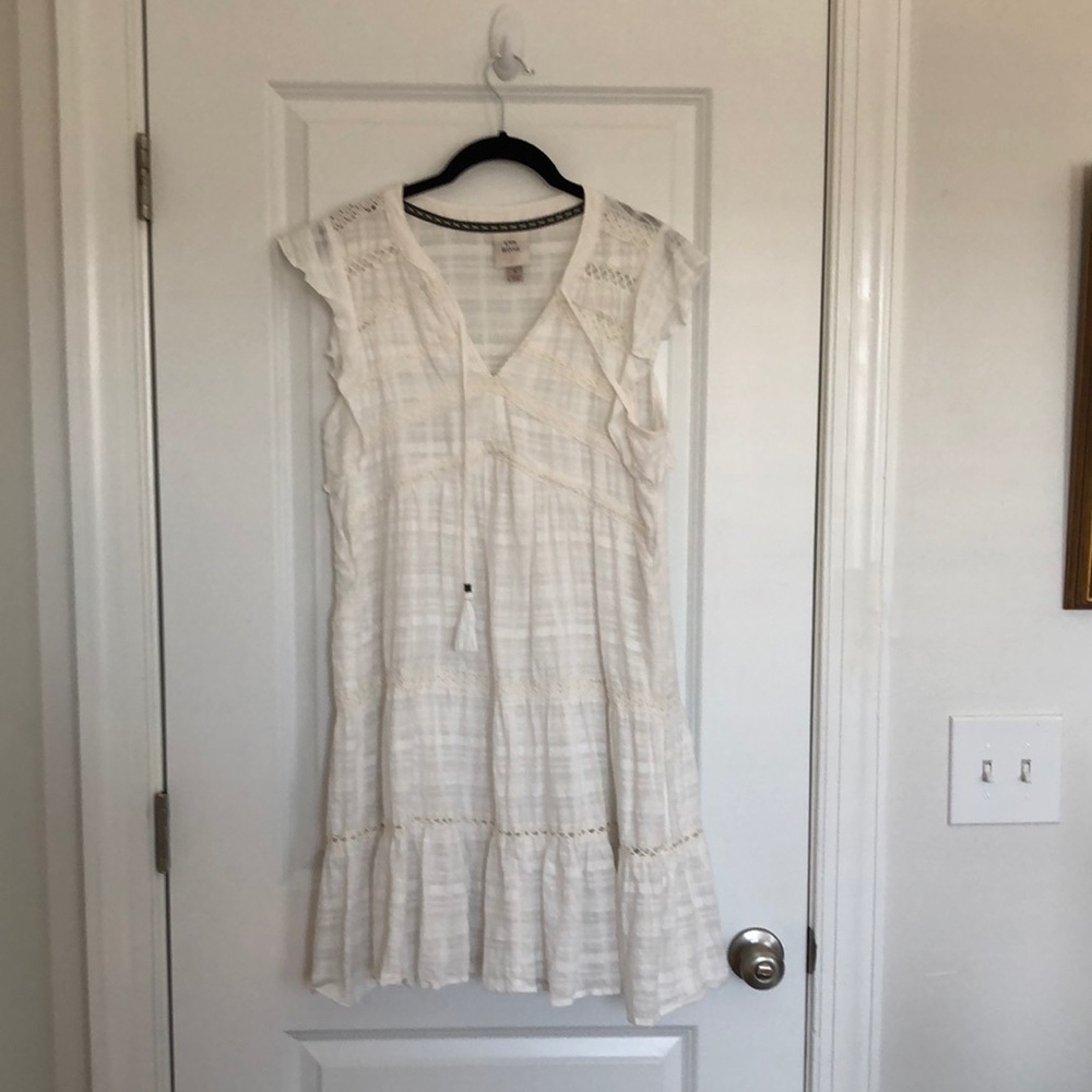 Knox Rose White Ruffle Sleeve Dress